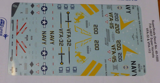 Microscale Decal 1:48 Scale #48-1088 / F/A-18E/F Super Hornets: VFA-32 & VFA-115