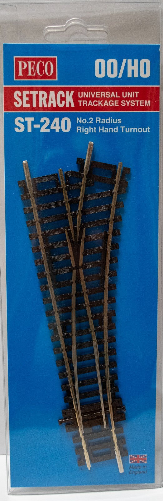 Peco #ST-240 Turnout - Small Radius -- Right Hand, Insulfrog