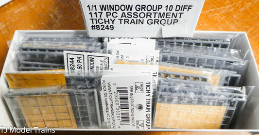 Tichy Train Group HO Scale #8249 (1/1 Window Group 10 Diff. 117 PC Assortment)