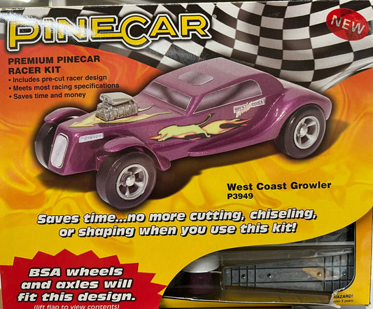Pinewood Derby West Coast Growler Premium Car Kit - PineCar #P3949