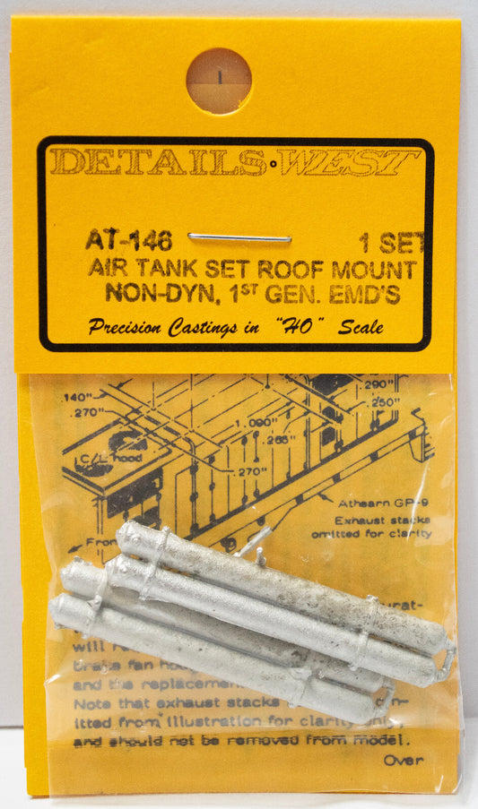 Details West HO #146 Air Tanks -- Roof Mount f/GPs
