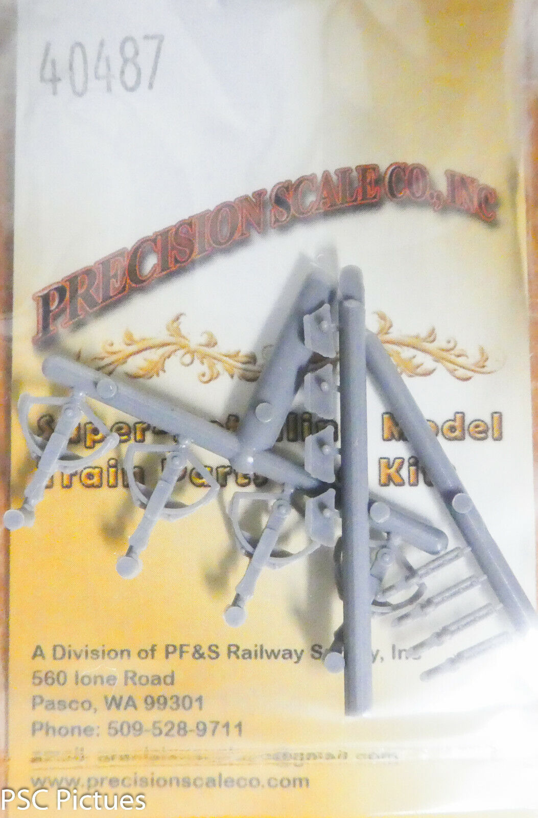 Precision Scale O #40487 Door Hardware Set, Yougstown Box Car: Handle Latch,Lock