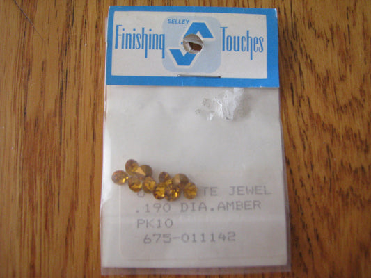 Selley #11142 Siglite Jewel .190 dia. Amber (pkg  10)