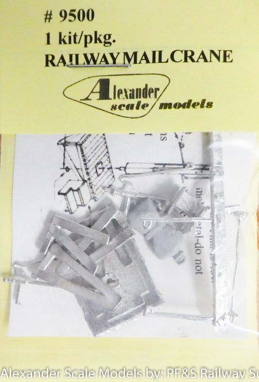 Alexander Scale HO #9500 Railway Mail Crane Kit (White Metal Castings) HO Scale