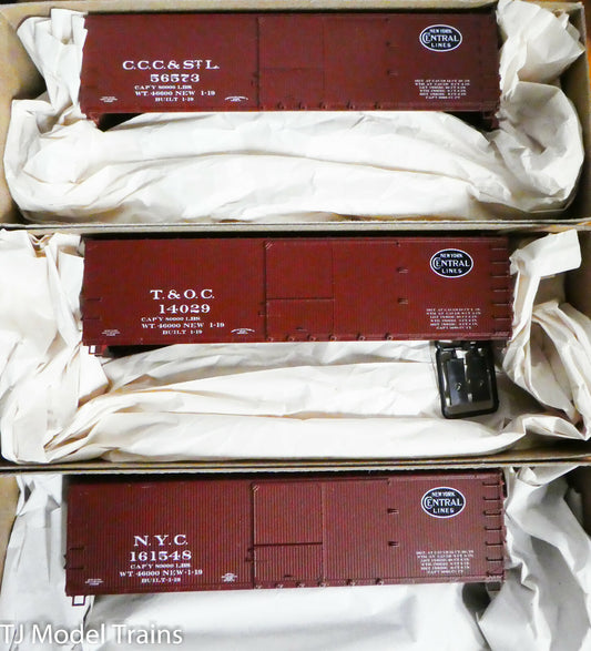 Accurail HO #8117 New York Central (3-Pack) 40' USRA Wood Box Car (Kits)
