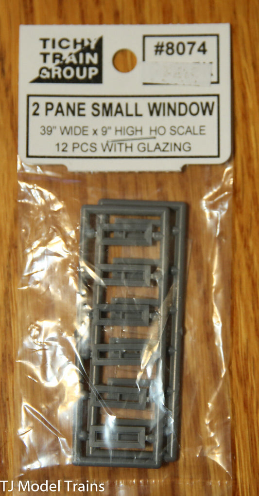 Tichy Train Group #8074 (HO Scale)Windows - 2-Panel (12) -- Small Horizontal