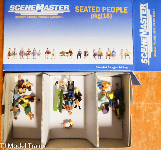 Walthers Scene Master #949-6091 Sitting People -- pkg(18)