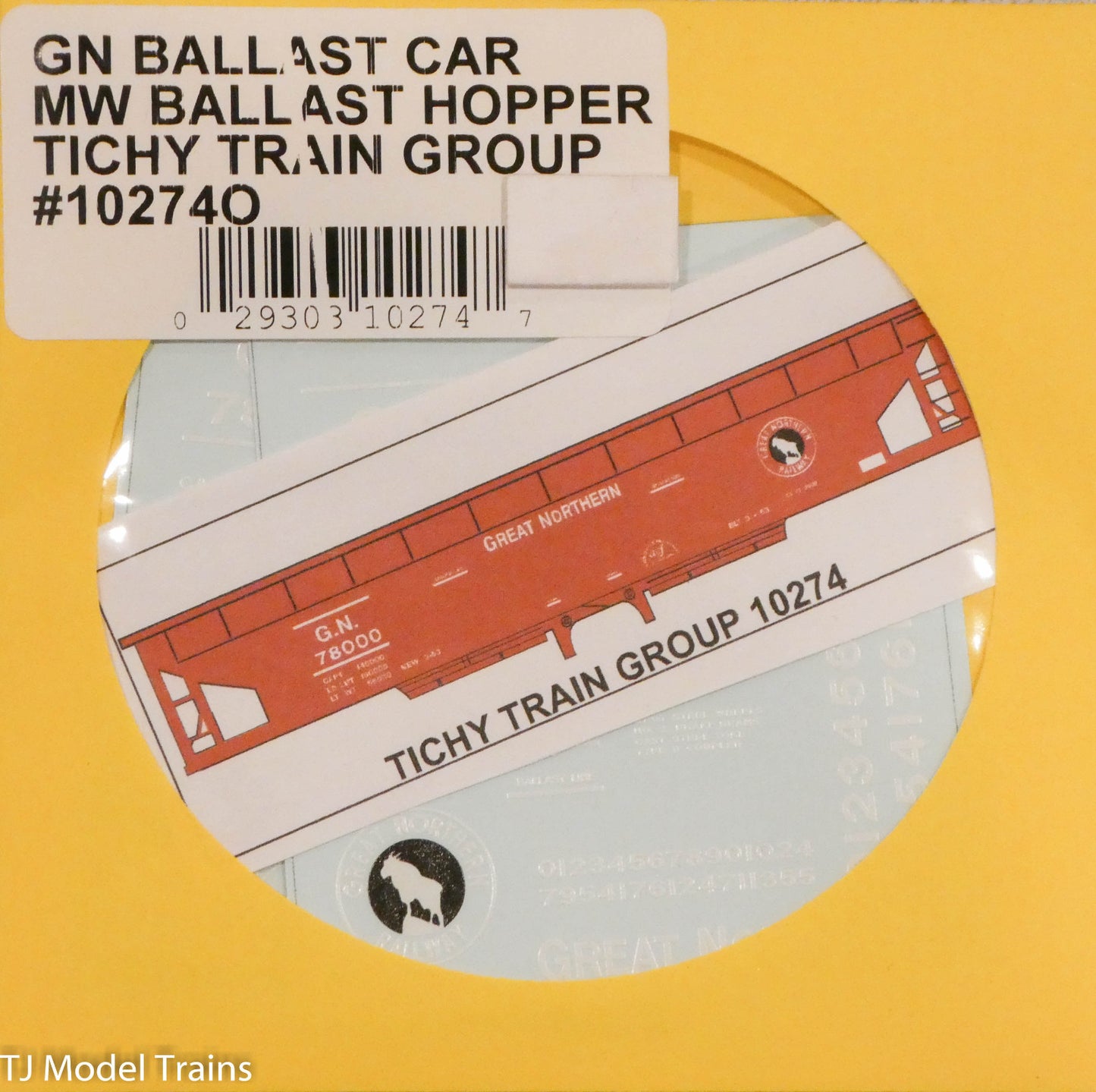 Tichy Train Group O #10274O GN Ballast Car, MW Ballast Hopper (Decal)