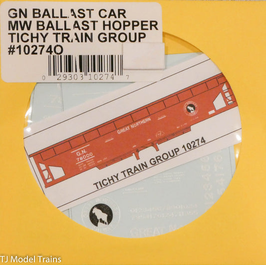Tichy Train Group O #10274O GN Ballast Car, MW Ballast Hopper (Decal)