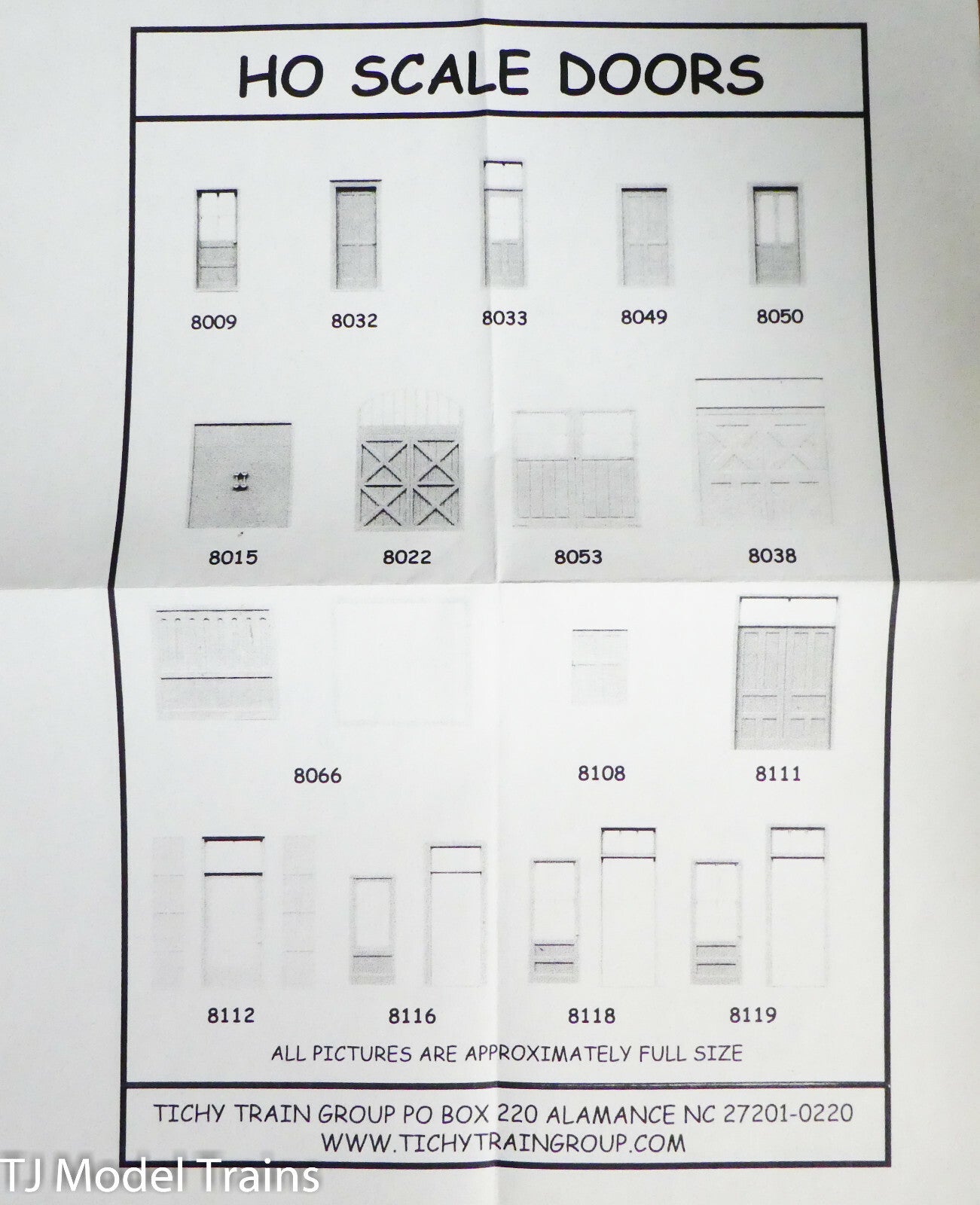 Tichy Train Group #8222 (HO Scale) Architectual Asst. 836 Parts (Lots of Parts)
