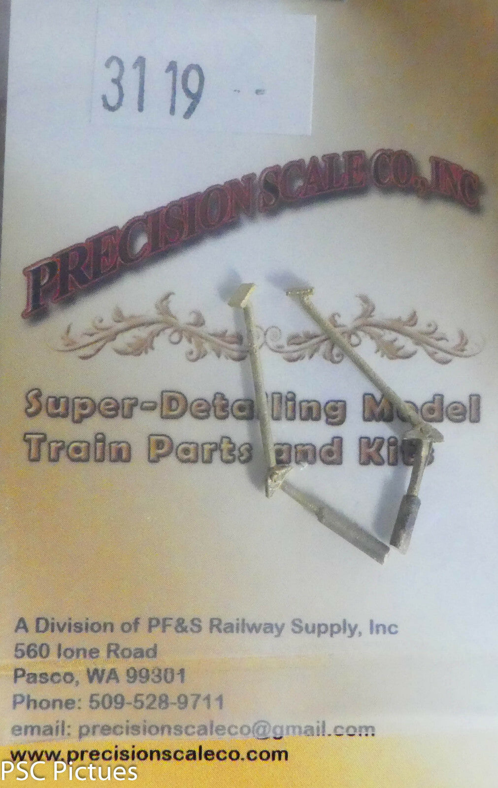 Precision Scale HO #3119 Braces, SP Deck, R & L (Brass Castings)