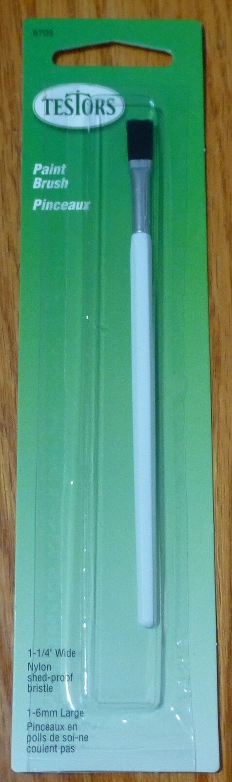 Testors #8705 (Paint Brush Pinceaux) 1/4" Wide Nylon Shed-Proof Bristle
