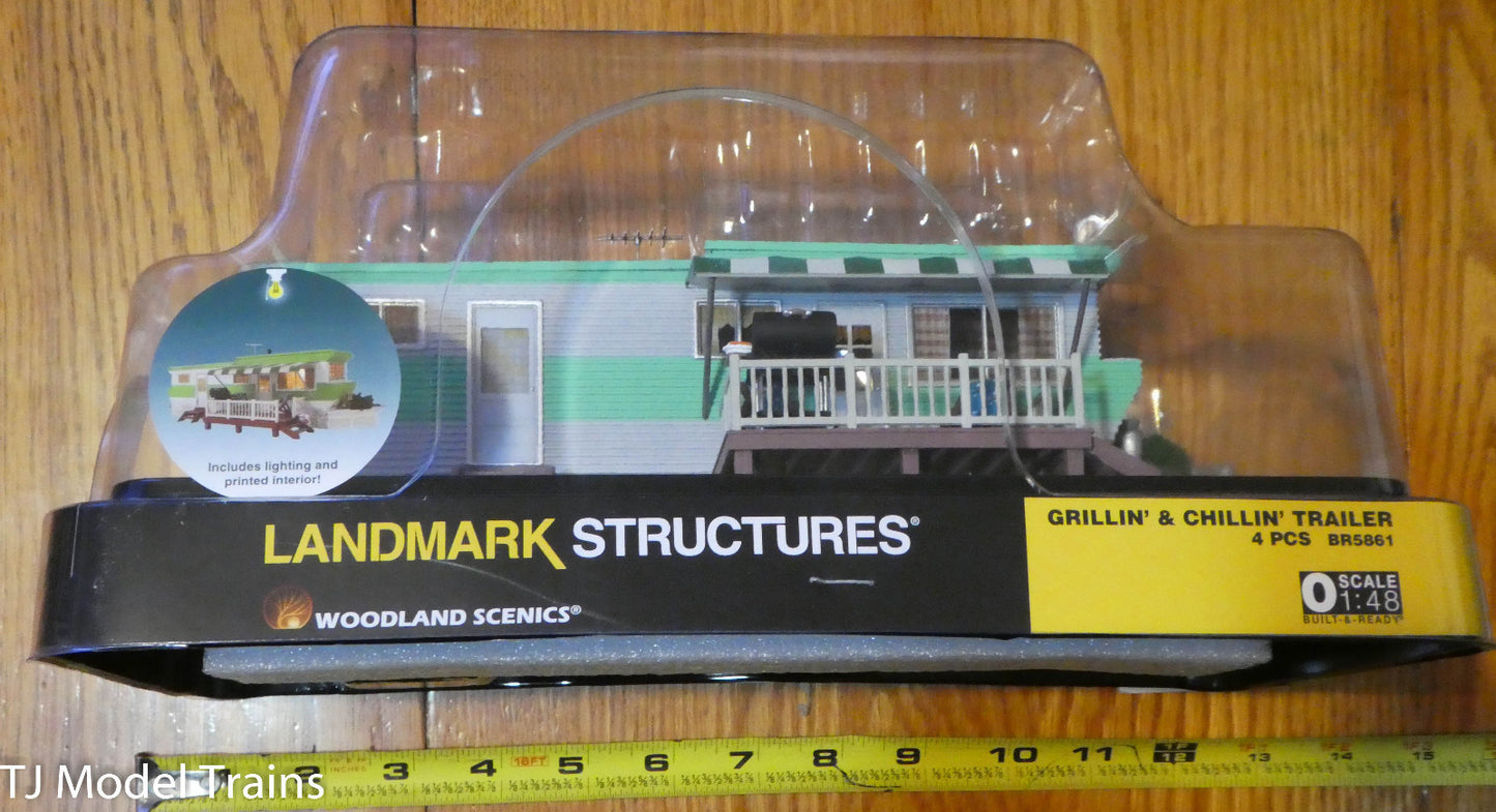 Woodland Scenics O #5861 Grillin' & Chillin' Trailer (Built Up)