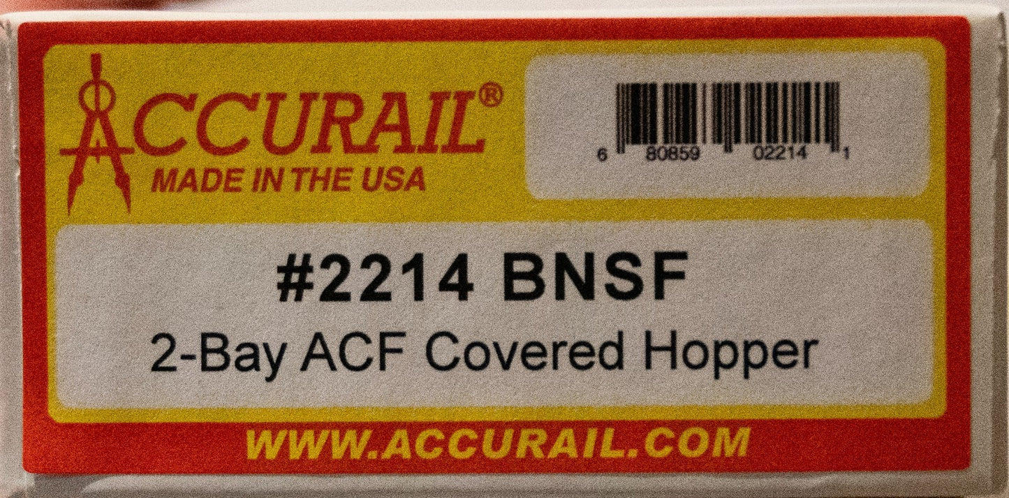 Accurail HO #2214 ACF 2-Bay Covered Hopper - Kit -- Burlington Northern Santa Fe