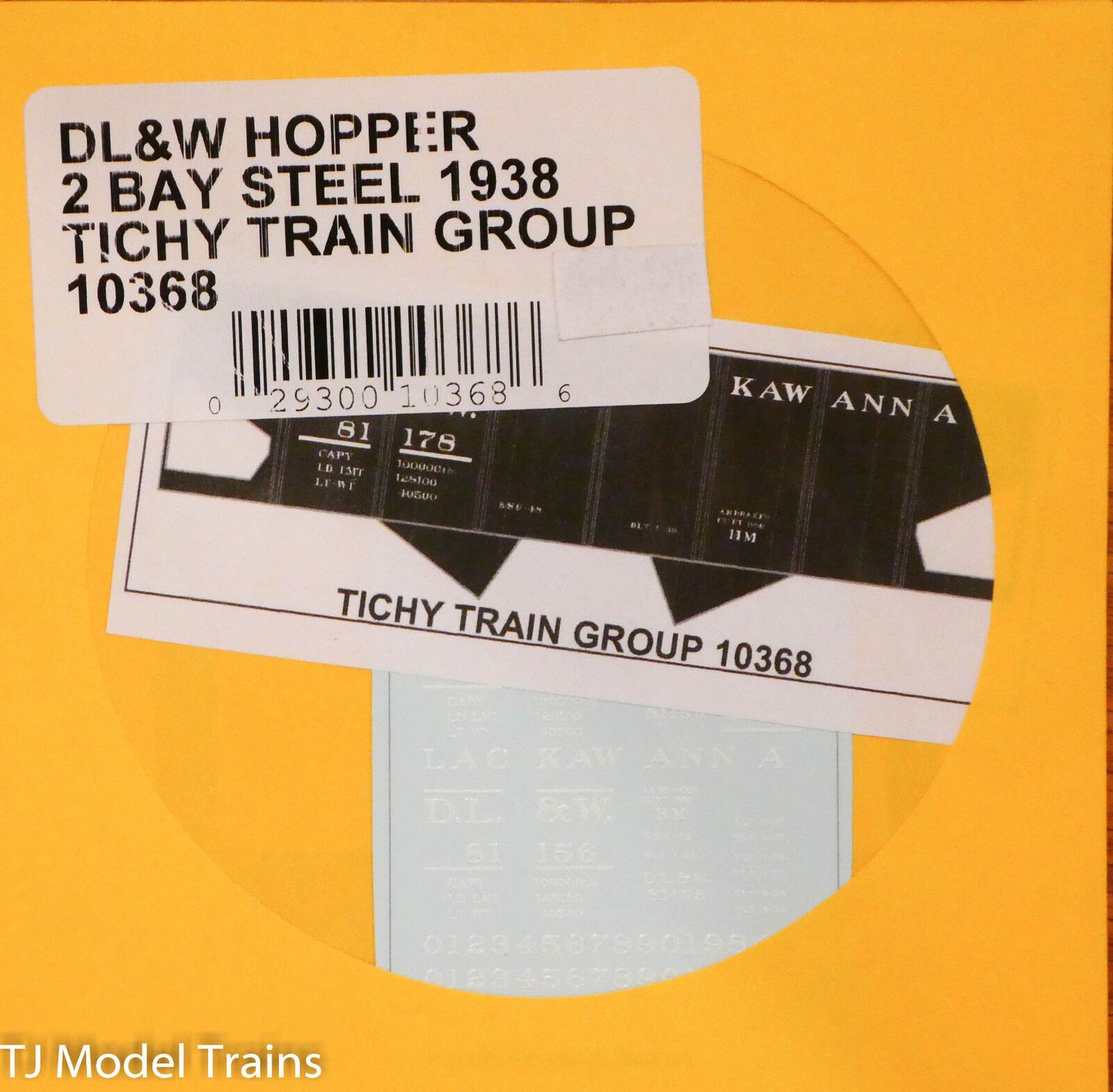 Tichy Train Group HO #10368 DL&W 2 Bay Steel Hopper (1938) (Decal)