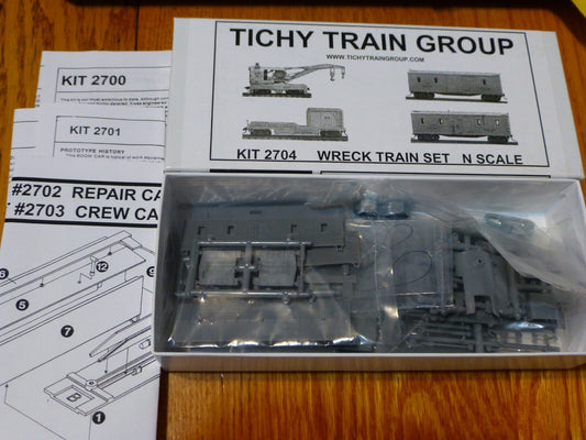 Tichy Train Group N #2704 Work Train Set - Kit pkg(4) -- Undecorated