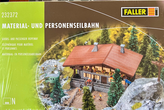 Faller: #232372 N Scale  Motorized Passenger & Freight Cableway -- Kit