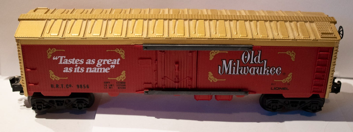 Lionel O Scale  #6-9856  Old Milwaukee Beer Billboard Reefer