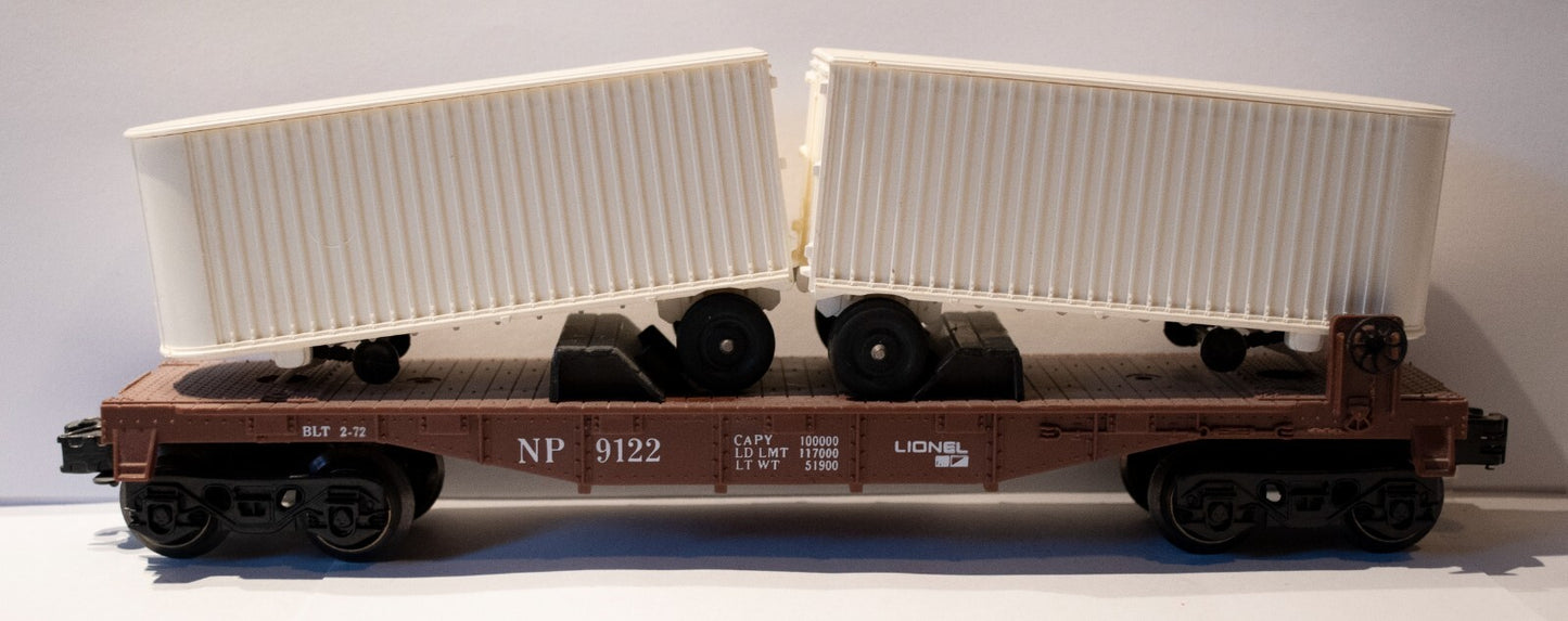 Lionel O Scale  #6-9122 NP Flat Car with Vans