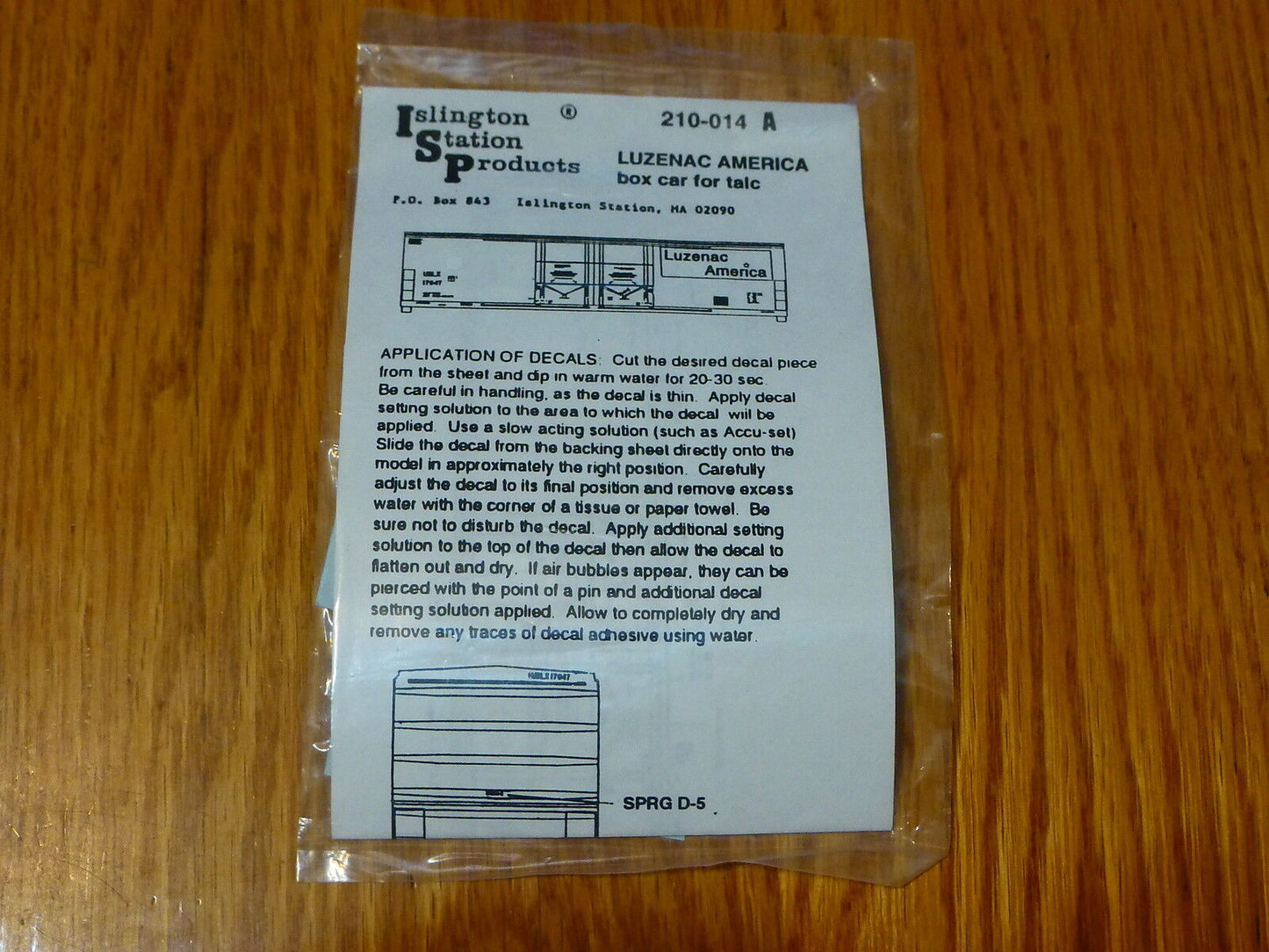Islington Station Products HO #210-014A Luzenac America Box Car for Talc