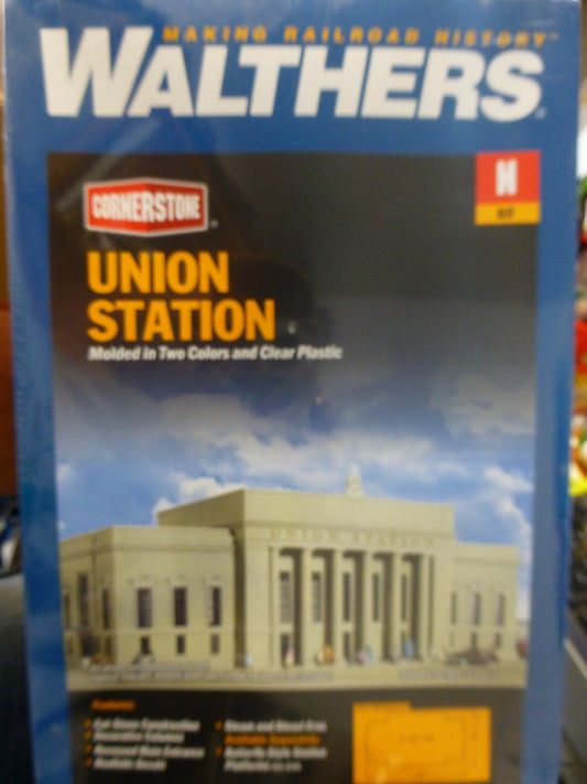 Walthers N #933-3257 Union Station -- Kit - 16 x 6 x 5-1/2" 40 x 15 x 16.2cm