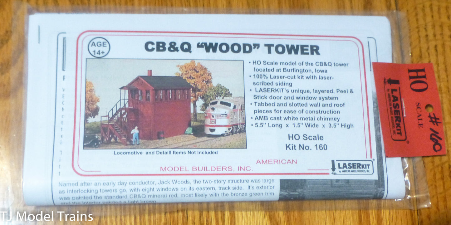 American Model Builders, Inc HO #160 CB&Q "Wood" Tower (Laser Kit)