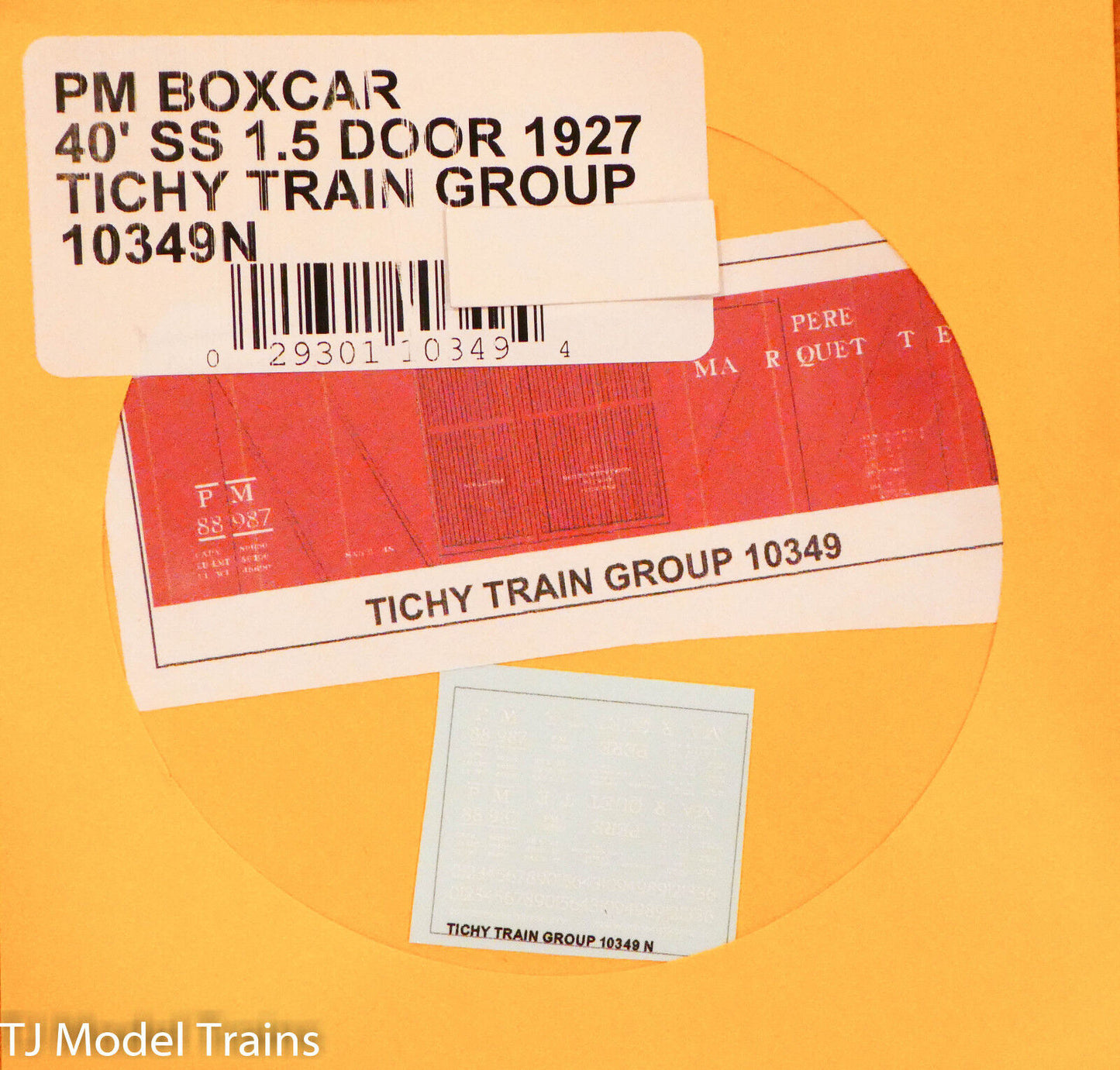 Tichy Train Group Decal #10349N PM Boxcar 40' SS 1.5 Door 1927 (Decal)