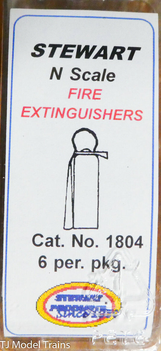 Stewart N Scale #1804 Fire Extinguishers (6 White Metal Castings) 1:160th Scale