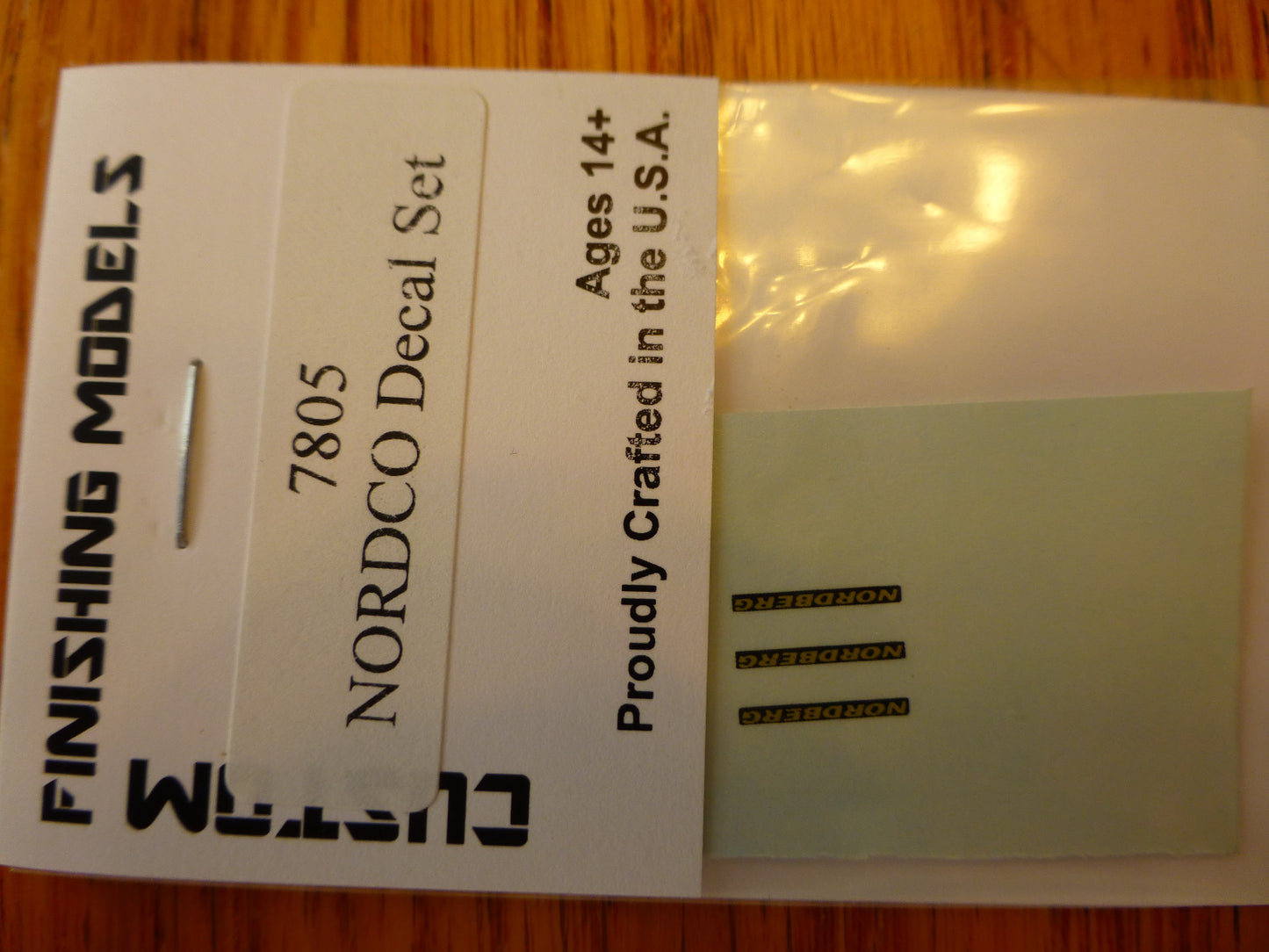 Custom Finishing HO #7805 NORDCO Decal Set