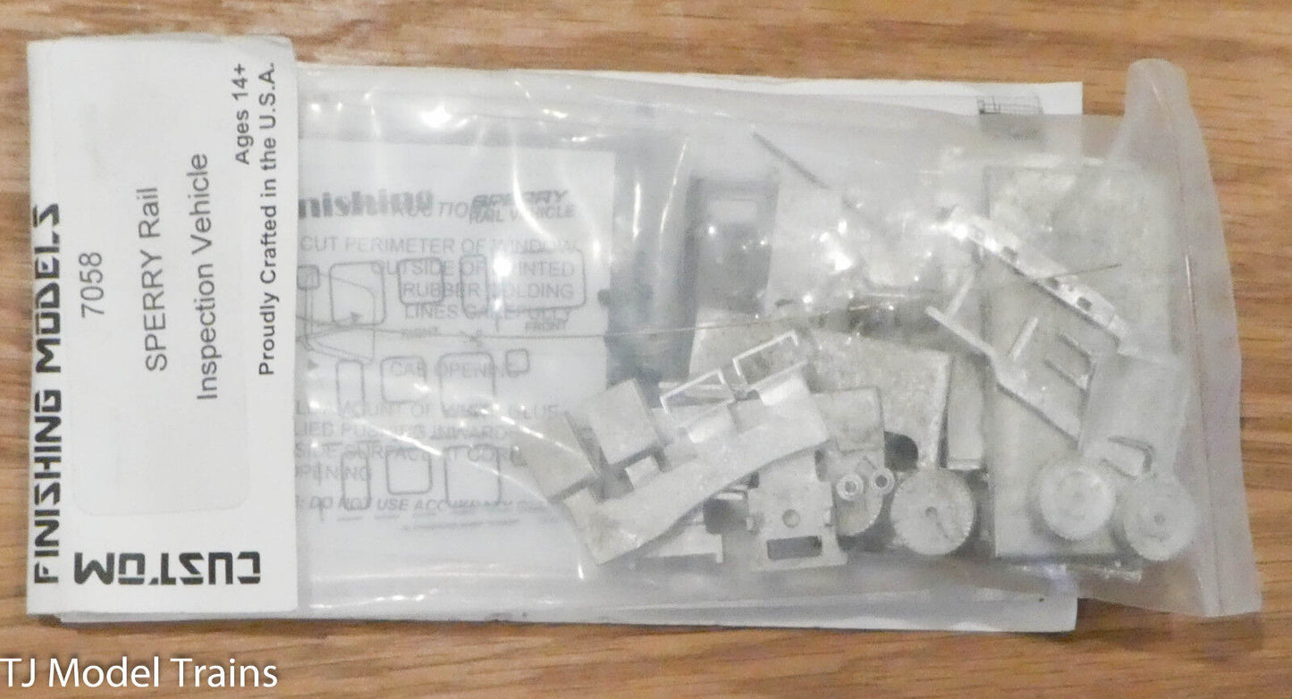Custom Finishing HO #7058 SPERRY Rail Inspection Vehicle