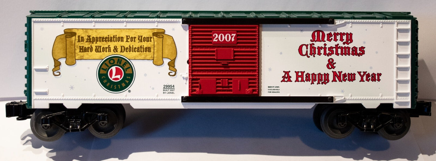 Lionel O Scale  #6-29954 2007 Dealer's Christmas Boxcar