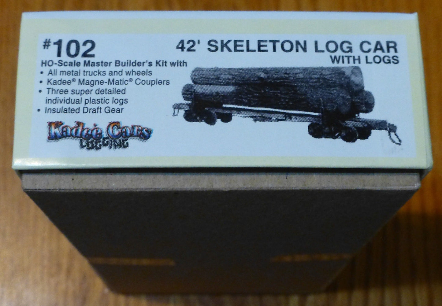 Kadee HO Scale #102  (42' Skeleton Log Car with Logs) Kit Form