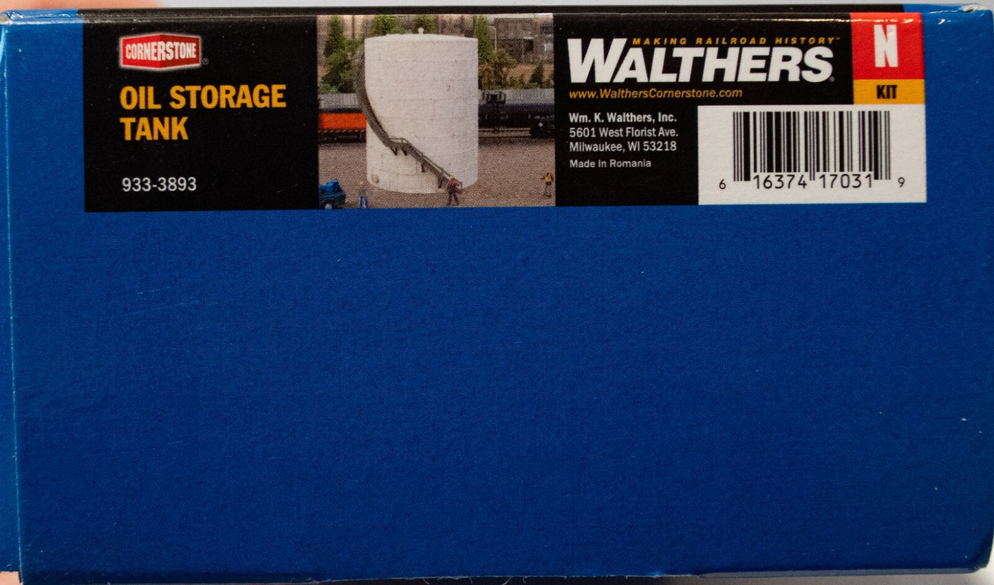 Walthers N #933-3893 Oil Storage Tank -- Kit - 2-1/8" 5.3cm Diameter, 2-3/4" 6.9