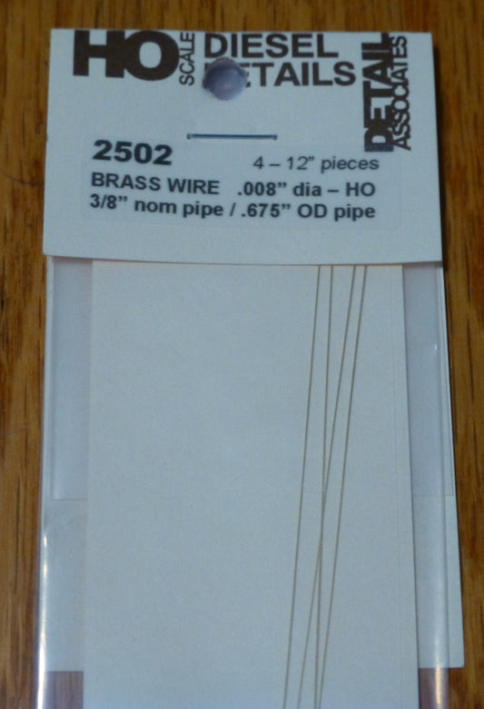 Detail Associates #2502 Brass Wire - .008" Dia (Brass Parts)