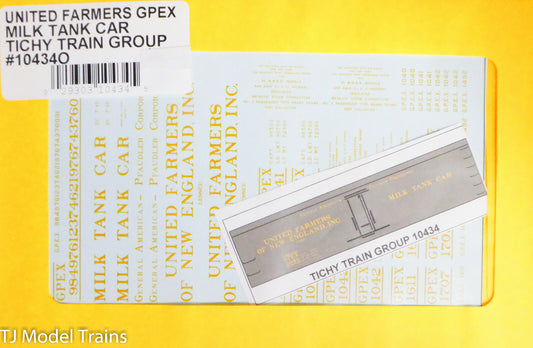 Tichy Train Group O #10434O United Farmers GPEX Milk Tank Car (Decal)