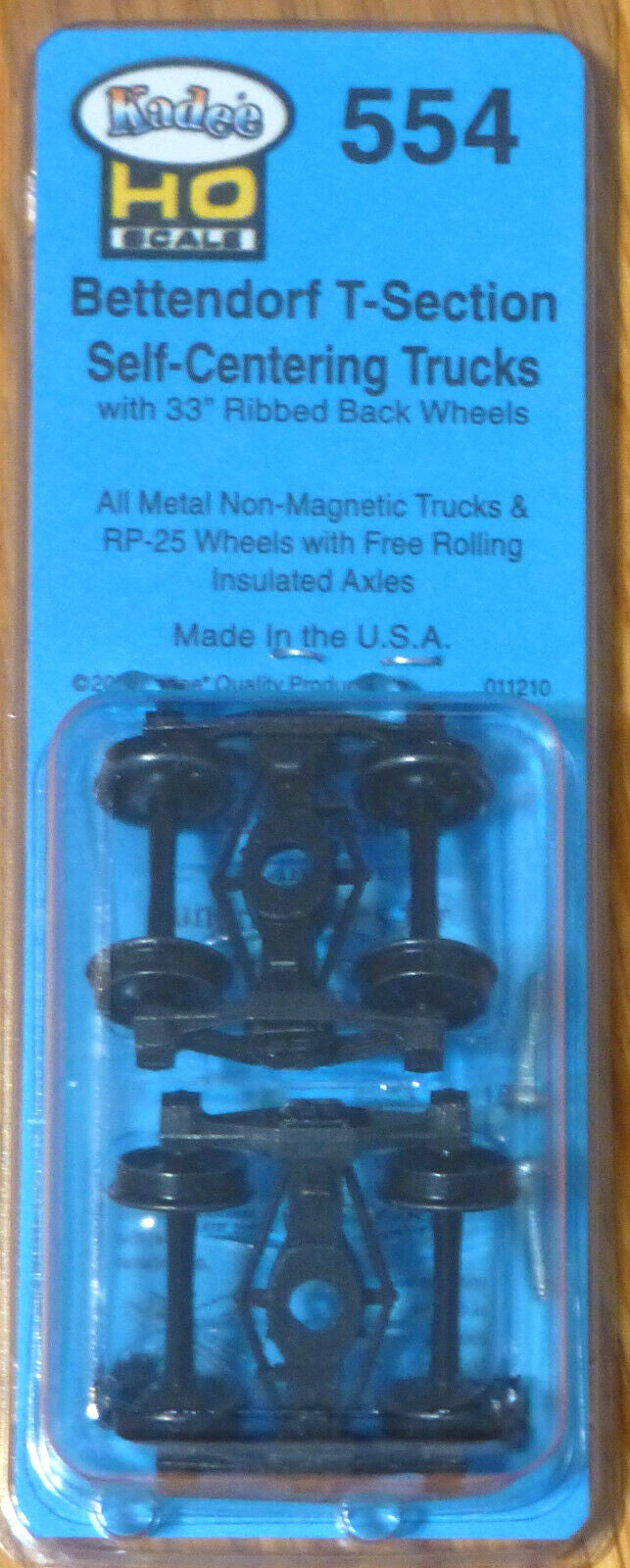 Kadee HO #554 Self-Centering Trucks Bettendorf (1 Pair in Package)