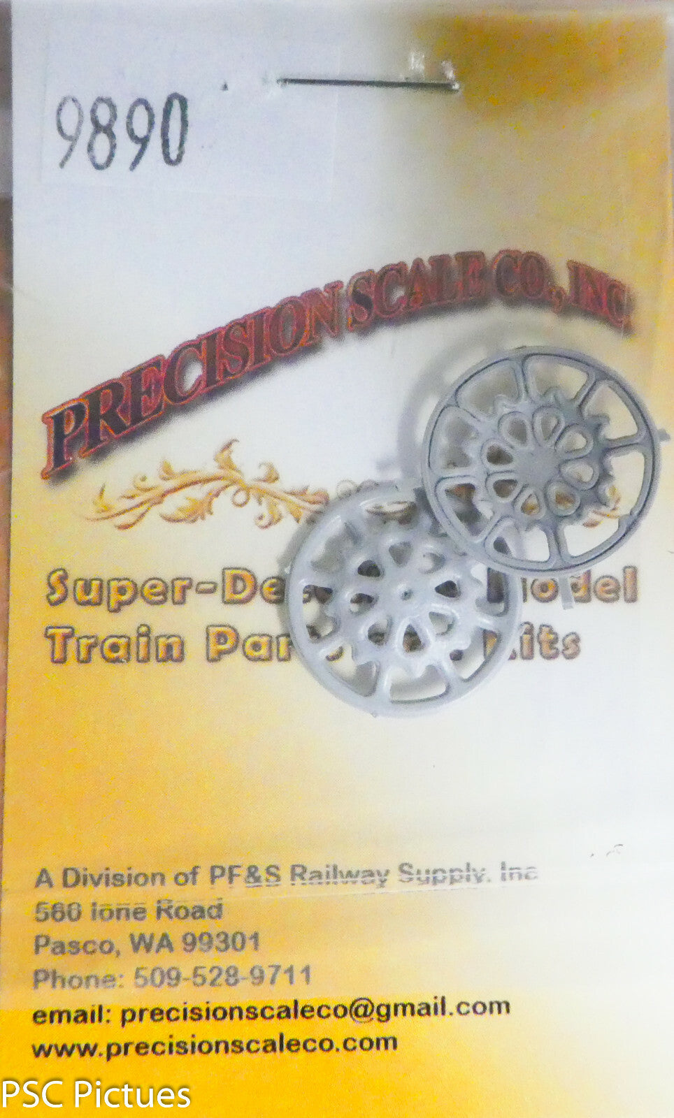 Precision Scale #9890 (Large Scale) Brake Wheels, 22" Dia. Ajax Style (Plastic