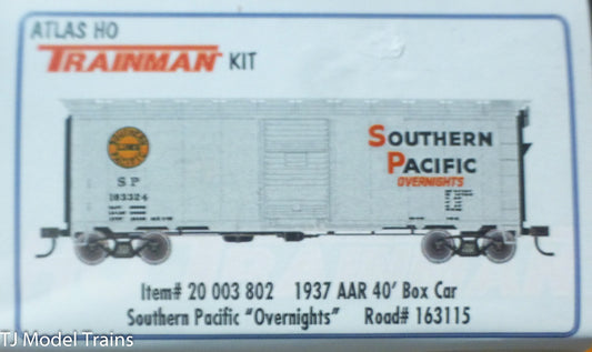 Atlas HO #20003802 (Rd #163115) Southern Pacific (Trainman 1937 AAR 40' Box Kit)