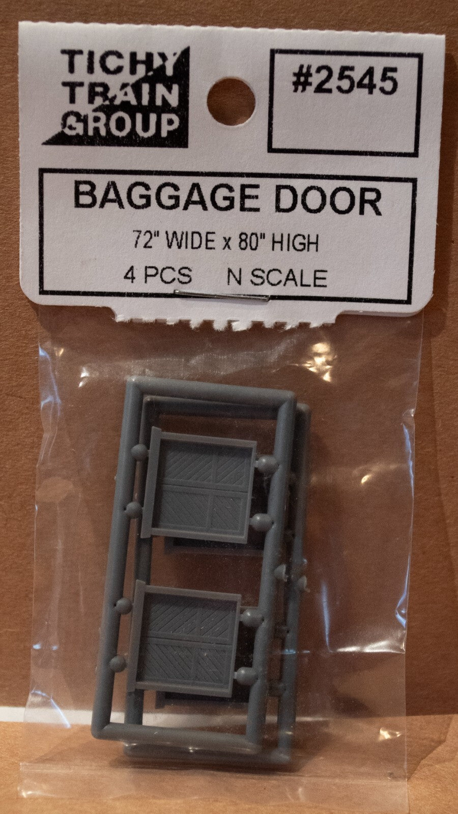 Tichy Train Group #2545 Victorian Baggage Door -- 72 x 80" Scale, .48 x .515" Op