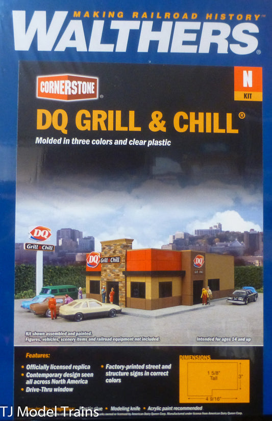 Walthers N #933-3846  DQ Grill & Chill 4-1/2 x 3 x 1-9/16" 11.4 x 7.6 x 3.9cm