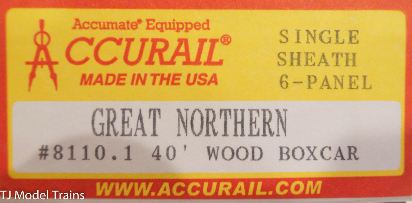 Accurail HO #8110.1 (RD #31172) 40' 6-Panel Wood Boxcar Single Sheath