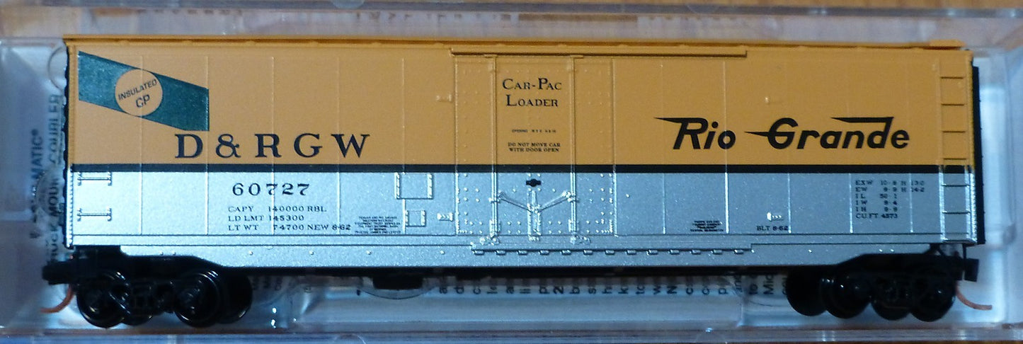 Micro-Trains Line #03200221 Rd #60727 50'Plug-Dr Car Denver & Rio Grande Western