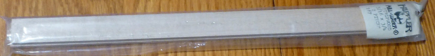 Kappler Mill Lumber Co. #167 (3/16 x 3/4 x 12") 2 Pieces in Package (Stripwood)