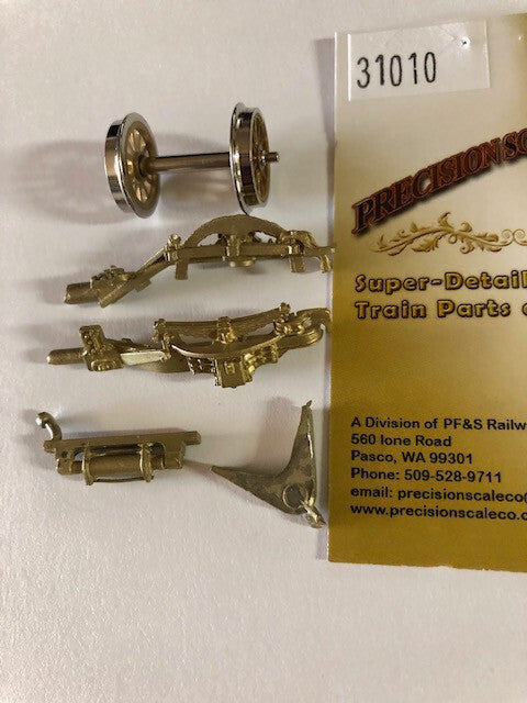 Precision Scale HO #31010 Truck, Hodge Trailing w/45" Wheels, NP, Kit, HO (Brass