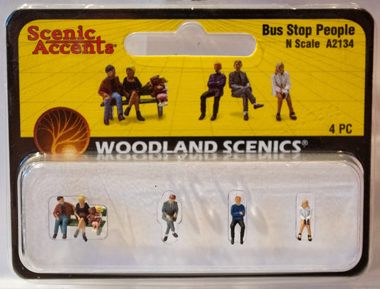 Woodland Scenics N #2134  -  Bus Stop People