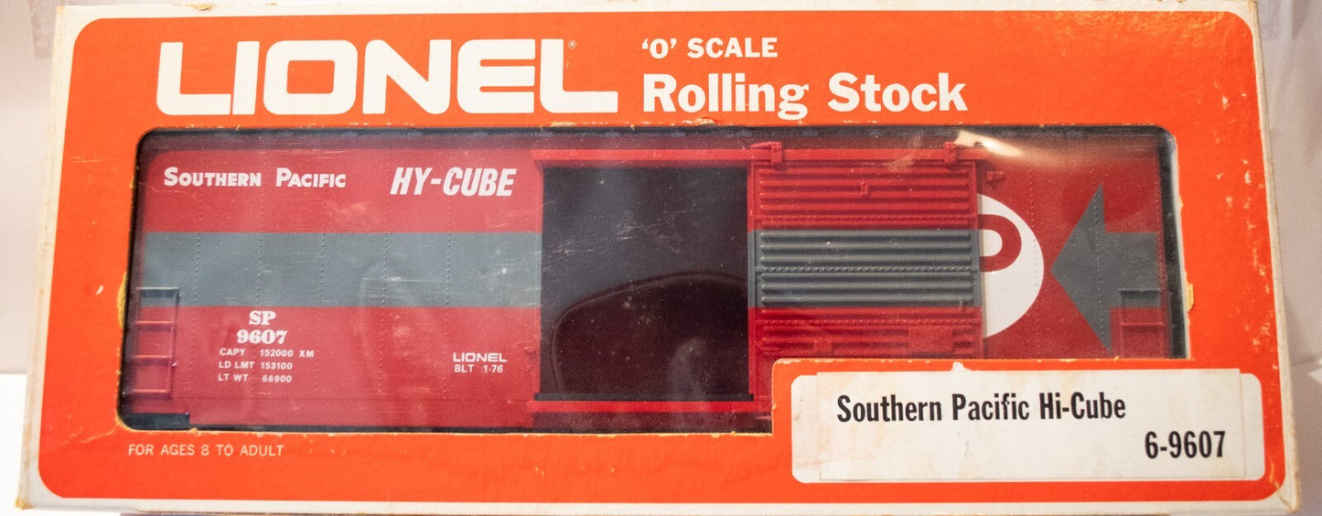 Lionel O Scale  #6-9607 Southern Pacific Hi-Cube Boxcar