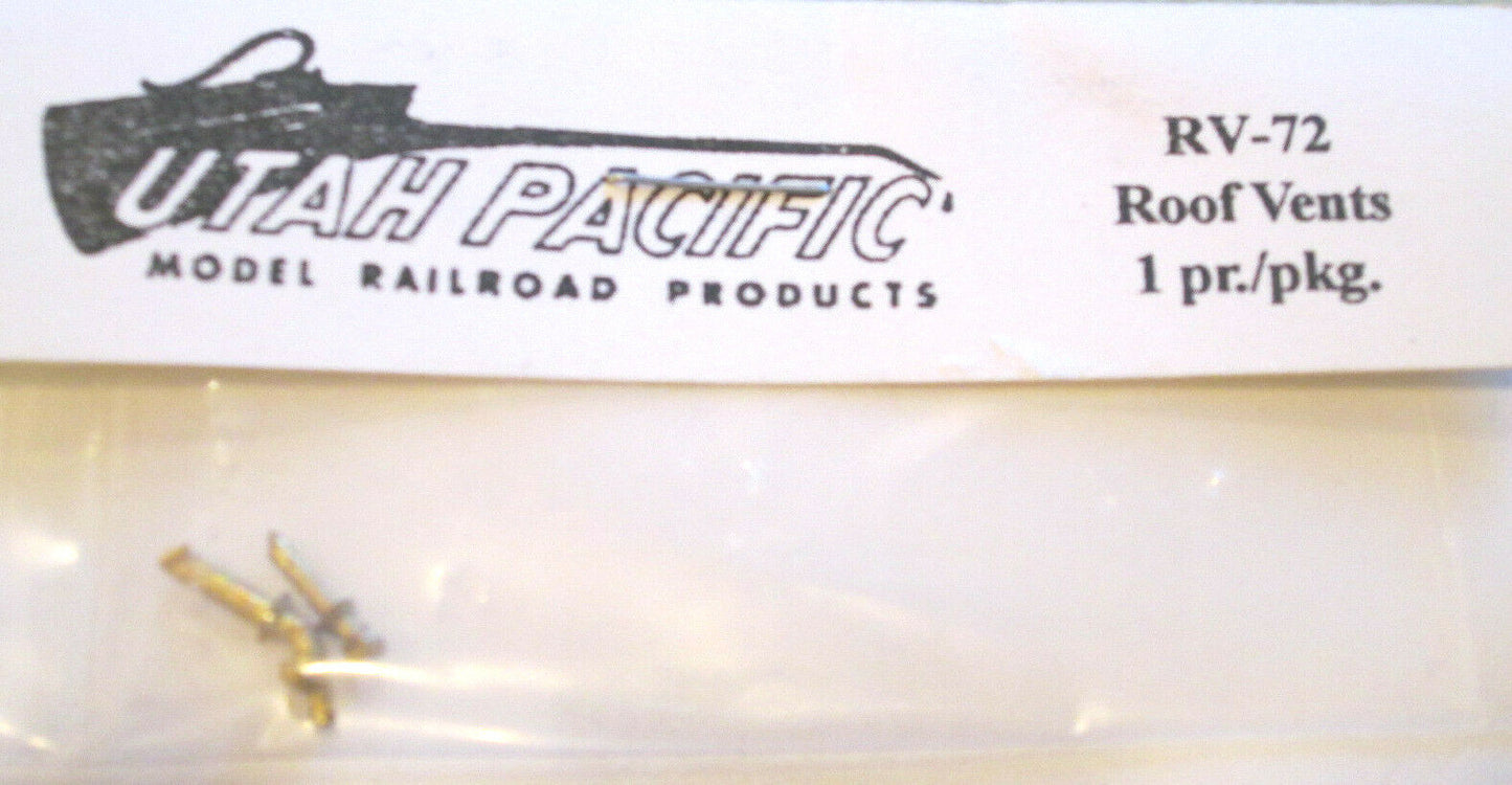 Utah Pacific HO #72 Roof Vents (1 pair) (Brass Casting)