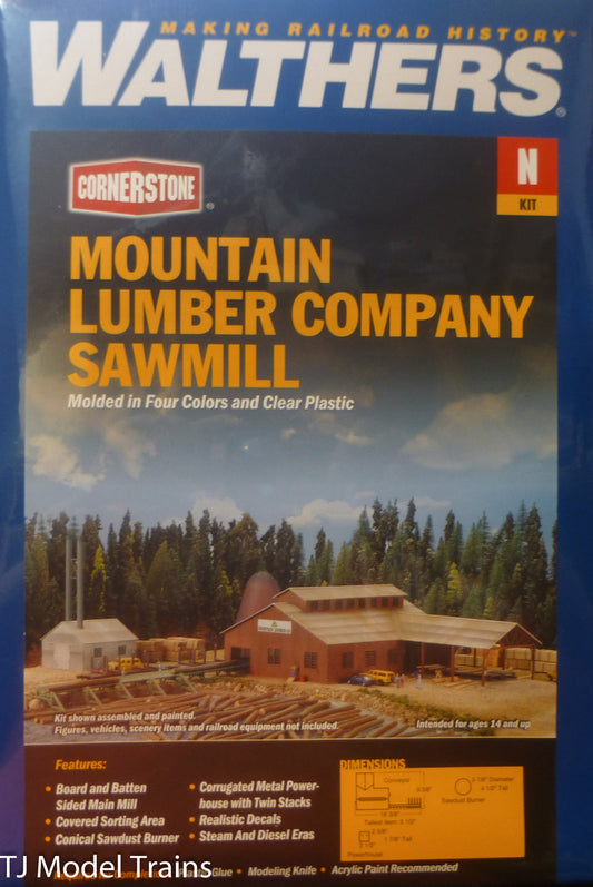 Walthers N #933-3236 Mountain Lumber Co. Sawmill -- Kit