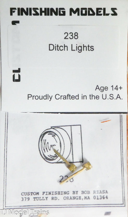 Custom Finishing Models HO #238 Ditch Lights -- Engine-Mounted (Brass Castings)