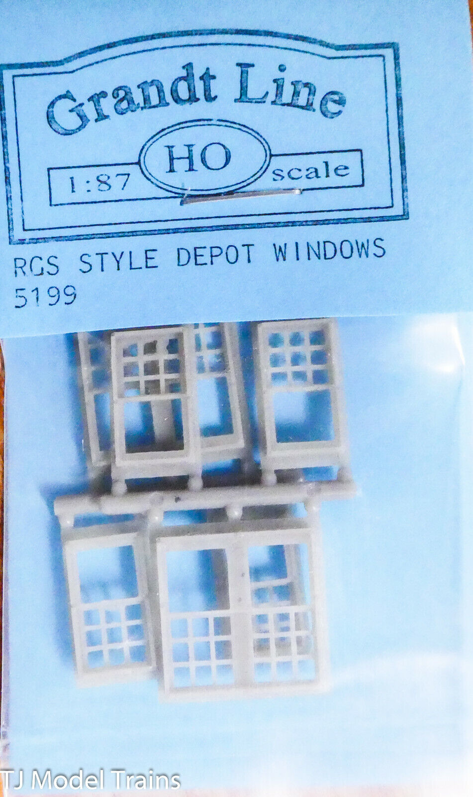 Grandt Line HO #5199 RSG Style Depot Windows (10 Pane 32 x 54", 20 Pane 58x60)pl
